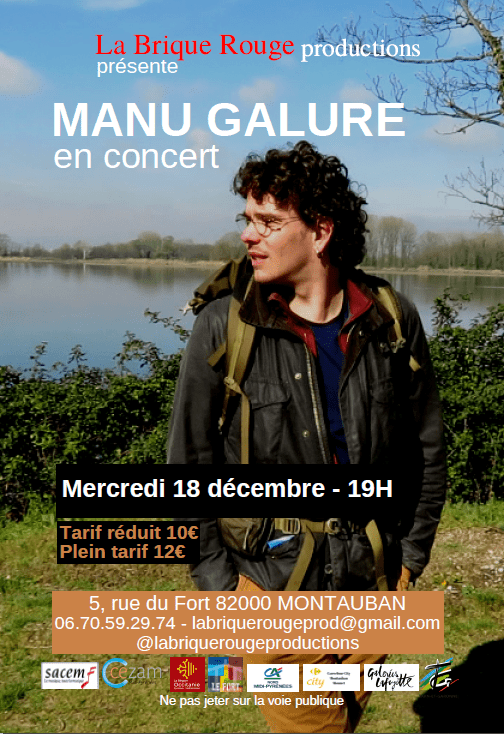 Manu GALURE Concert au Fort Montauban Habitat Jeunes la brique rouge production