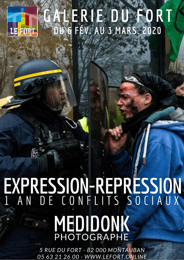 MEDIDONK photographe exposition Le Fort Montauban Galerie du Fort expression repression