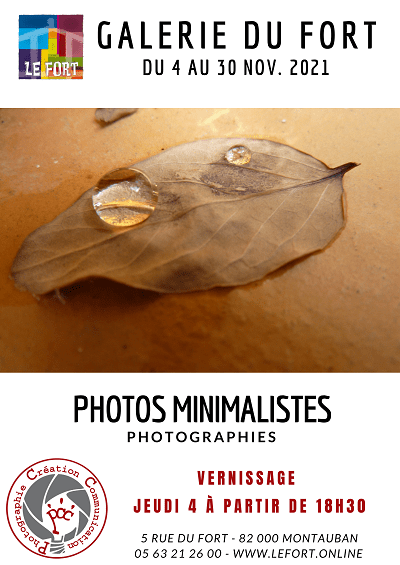 PHOTOS MINIMALISTES Galerie du Fort montauban exposition PCC