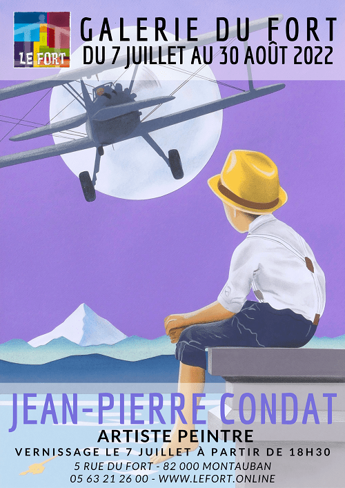 2022-07 CONDAT Jean Pierre Galerie du Fort Montauban Habitat jeunes exposition artiste peintre